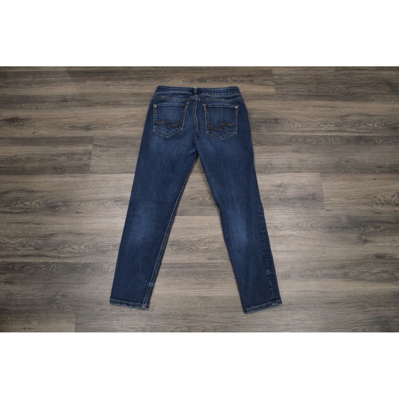 Silver Jeans Co Suki Skinny Crop‎ Jeans W28 L25 Dark Wash Denim Womens - Picture 10 of 10